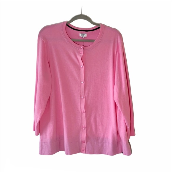 crown & ivy Sweaters - Crown & Ivy Essential Pink Cardigan Sweater New 2X